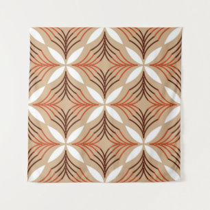 Geometric floral pattern: vintage artistic design tapestry