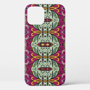 Geometric Floral Tribal Ethnic Doodle iPhone 12 Case