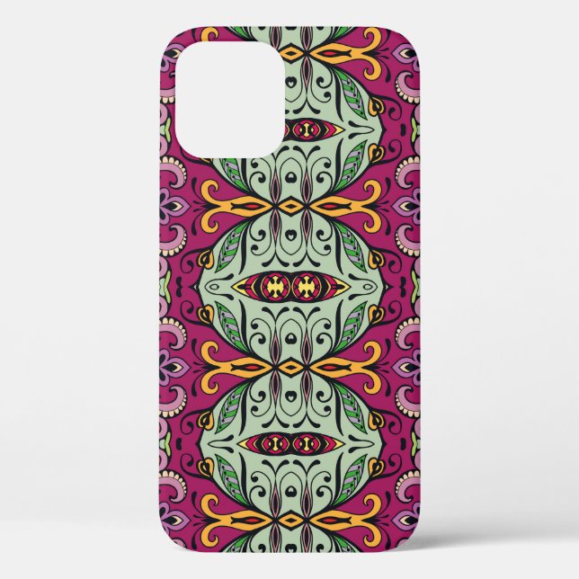 Geometric Floral Tribal Ethnic Doodle Case-Mate iPhone Case (Back)
