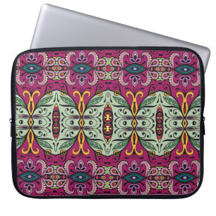 Geometric Floral Tribal Ethnic Doodle Laptop Sleeve