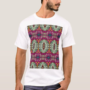 Geometric Floral Tribal Ethnic Doodle T-Shirt