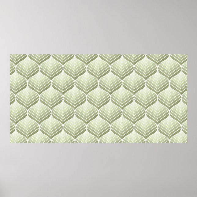 Geometric floral vintage seamless pattern. Abstrac Poster (Front)