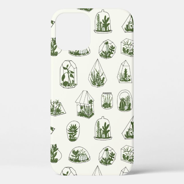 Geometric florarium with succulents pattern.  Case-Mate iPhone case (Back)