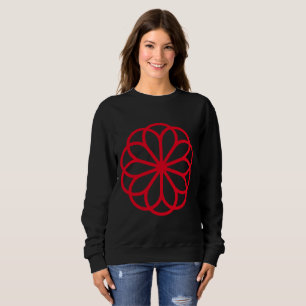 Geometric Flower 06 - Red Sweatshirt