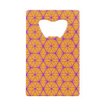 Geometric Flower of Life Credit Card Bottle Opener