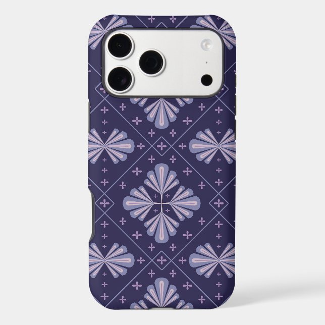 Geometric Flower Petals Abstract Repeat Pattern (Back)