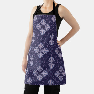 Geometric Flower Petals Abstract Repeat Pattern Apron