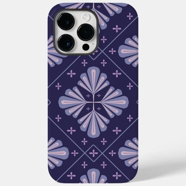 Geometric Flower Petals Abstract Repeat Pattern Case-Mate iPhone Case (Back)