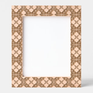 Geometric Flower Petals Abstract Repeat Pattern Etched Frames