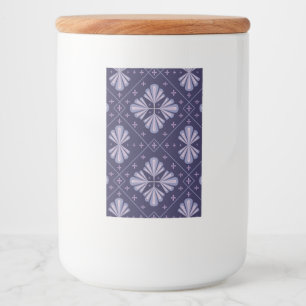 Geometric Flower Petals Abstract Repeat Pattern Food Label