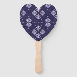 Geometric Flower Petals Abstract Repeat Pattern Hand Fan