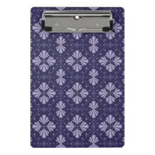 Geometric Flower Petals Abstract Repeat Pattern Mini Clipboard