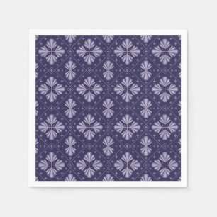 Geometric Flower Petals Abstract Repeat Pattern Napkin