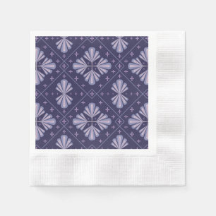 Geometric Flower Petals Abstract Repeat Pattern Napkin