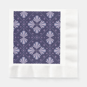 Geometric Flower Petals Abstract Repeat Pattern Napkin