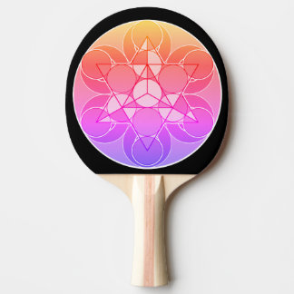 Geometric Flower Ping Pong Paddle