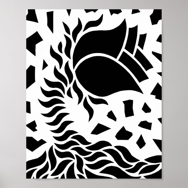 Geometric Flower Poster (Front)