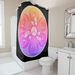 Geometric Flower Shower Curtain