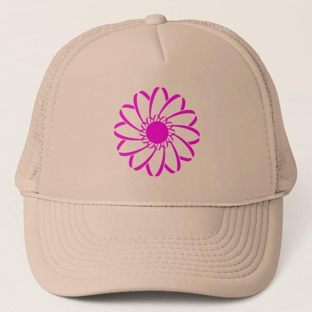 Geometric Flower Trucker Hat (Front)