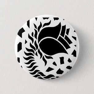 Geometric Flowers 6 Cm Round Badge