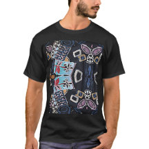 Geometric Flowers Cool Hip Design Black