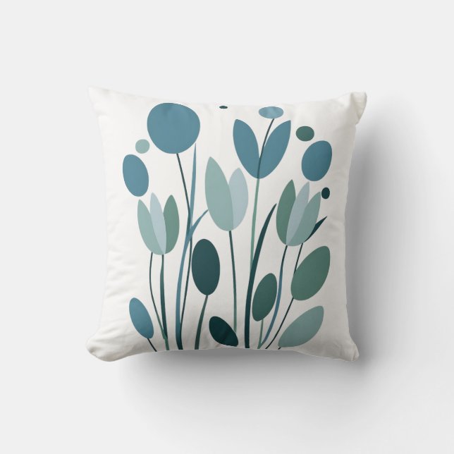 Geometric flowers cushion (Front)