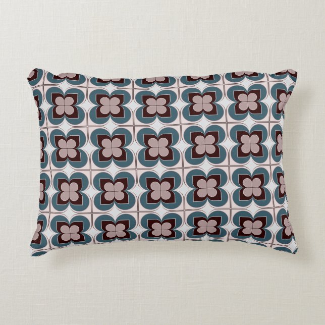 Geometric Flowers Decorative Cushion (Front)