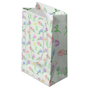 Geometric Flowers Small Gift Bag