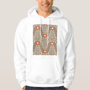 Geometric Flowers: Vintage Seamless Design Hoodie