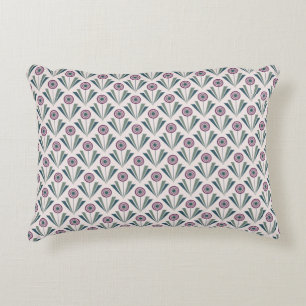 Geometric Flowers with Name Decorative Cushion