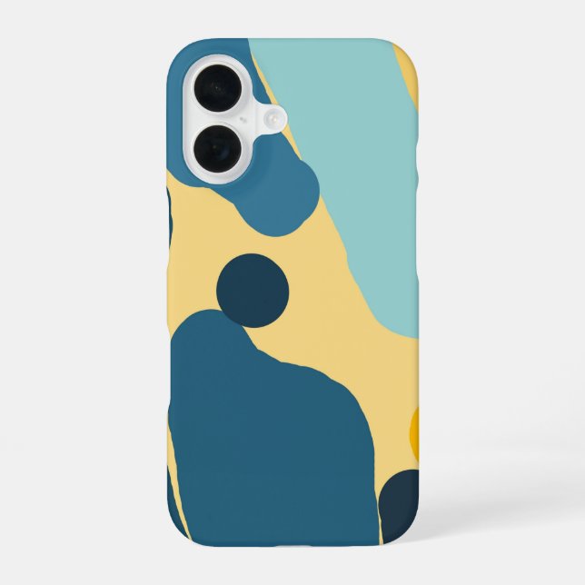 Geometric Fluid Abstract  — Gift for Art Lovers iPhone 16 Case (Back)