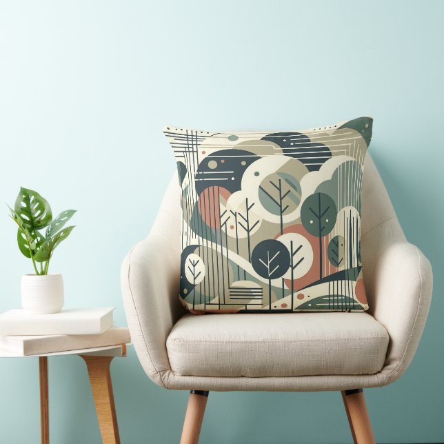 Geometric Forest Cushion (Chair)