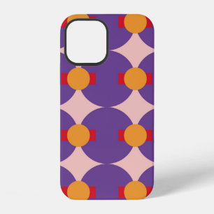 Geometric form retro pattern design vintage abstra iPhone 12 case