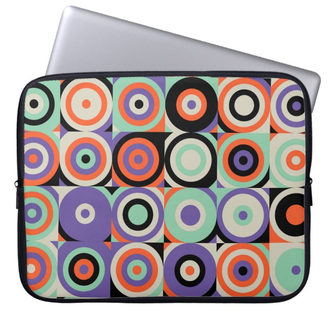Geometric Forms, Abstract Vintage Design. Laptop Sleeve (Front)