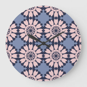 Geometric Forms: Decorative Seamless Pattern. Large Clock