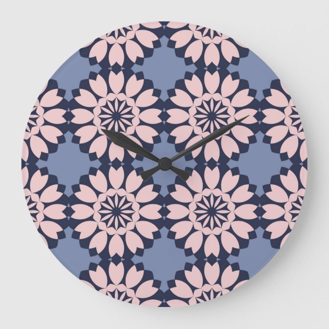 Geometric Forms: Decorative Seamless Pattern. Large Clock (Front)