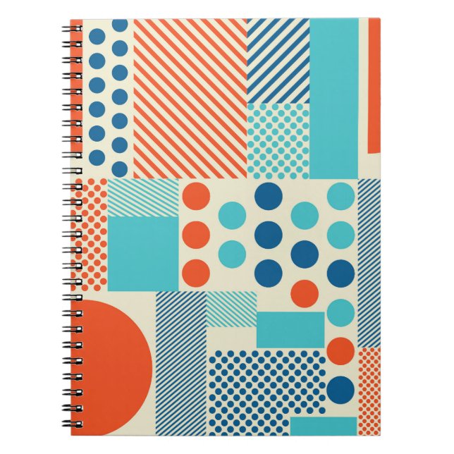 Geometric Forms, Modern Art Pattern. Notebook (Front)