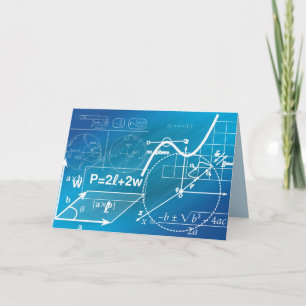 geometric formula greeting card