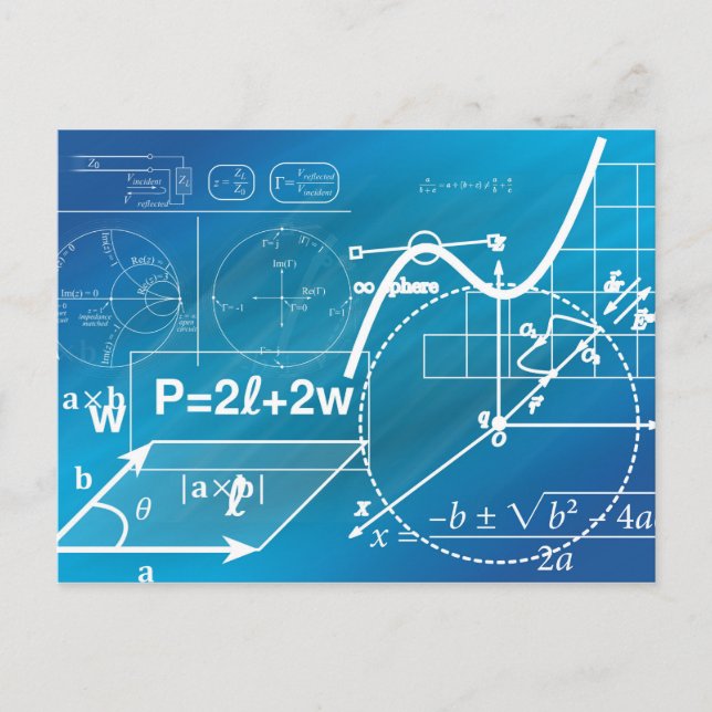 geometric formula postcard (Front)