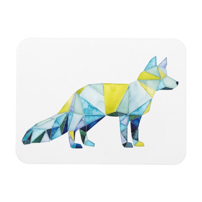 Geometric Fox Animal Magnet (Horizontal)