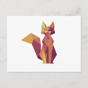 Geometric Fox Postcard