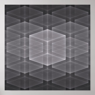 Geometric Fractal Background Poster