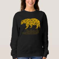 Geometric Fractal Pattern Shapes Bear Animal