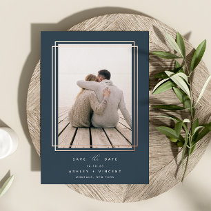 Geometric Frame   Vertical Photo Save the Date