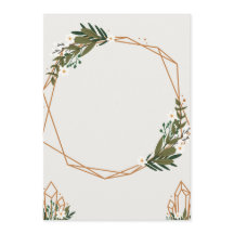 Geometric frame with bouquets