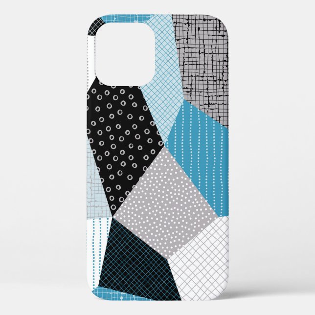 Geometric Freehand Drawing Patchwork Tiles Case-Mate iPhone Case (Back)