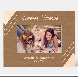 Geometric Friends Forever Name Custom Wood Frames