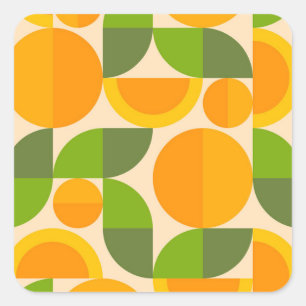 Geometric Fruit Square Sticker