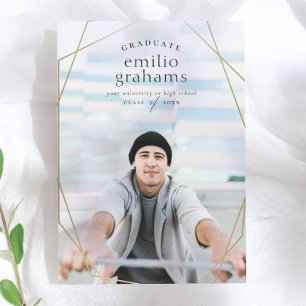 Geometric   Full Photo Graduation Announcement