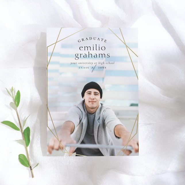 Geometric | Full Photo Graduation Announcement (Creator Uploaded)